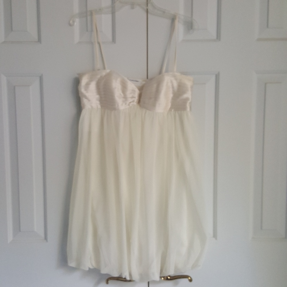 Calvin Klein | White Bubble Hem Dress